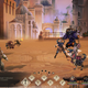 Combat screen of Astria Ascending where four characters face off against three enemies.